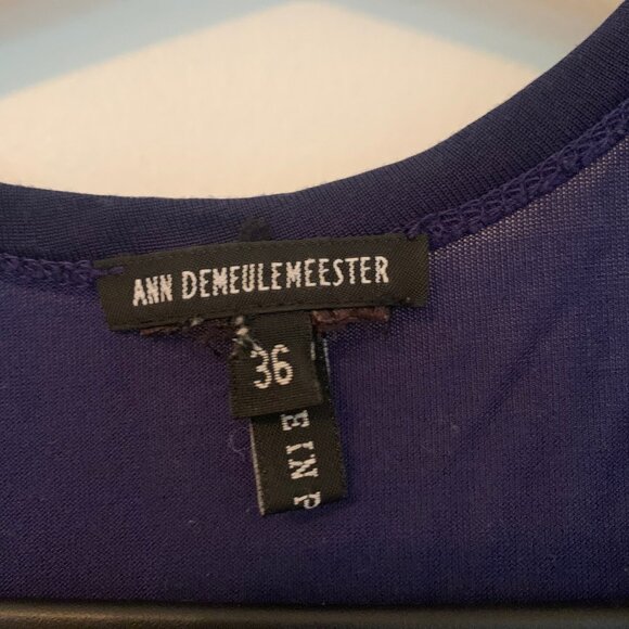 Ann Demeulemeester Soft Dark Blue Tank Top - Picture 4 of 5